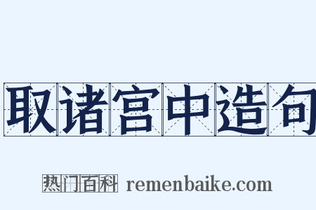 取诸宫中造句是什么意思的图片